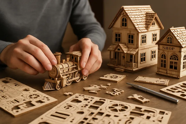 Houten 3D modelbouwsets voor creatieve bouwliefhebbers